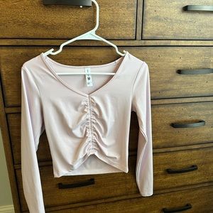Light pink workout top